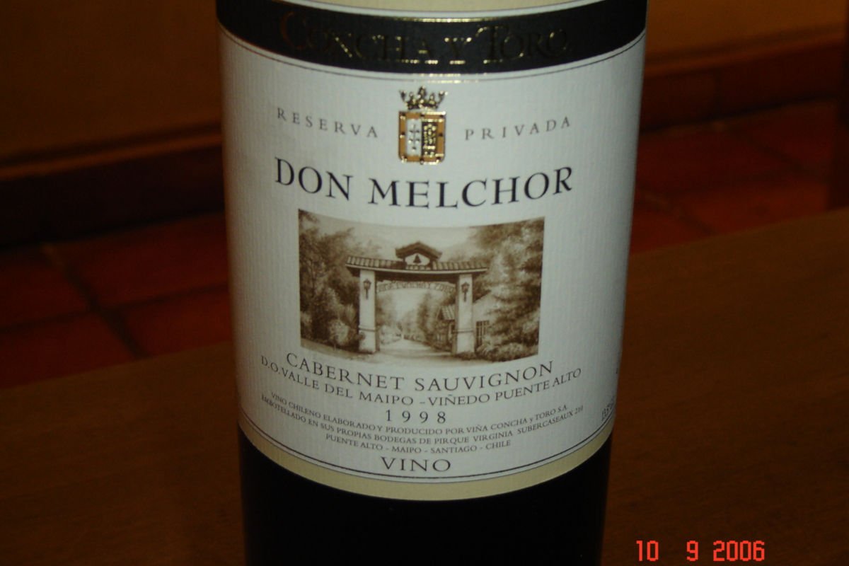 Vinho Don Melchor, Concha Y Toro, safra 1998
